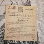 WW1 Sugar Ration Slip