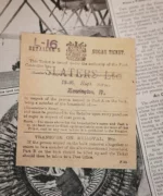 WW1 Sugar Ration Slip