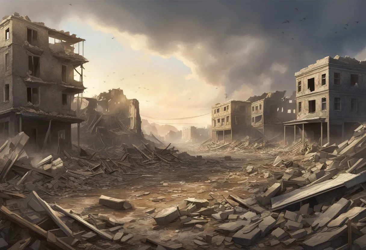 When Did WW2 End? 7 When did WW2 end? Image of buildings destroyed by warfare