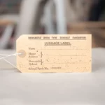 Newcastle Wartime Evacuee Label